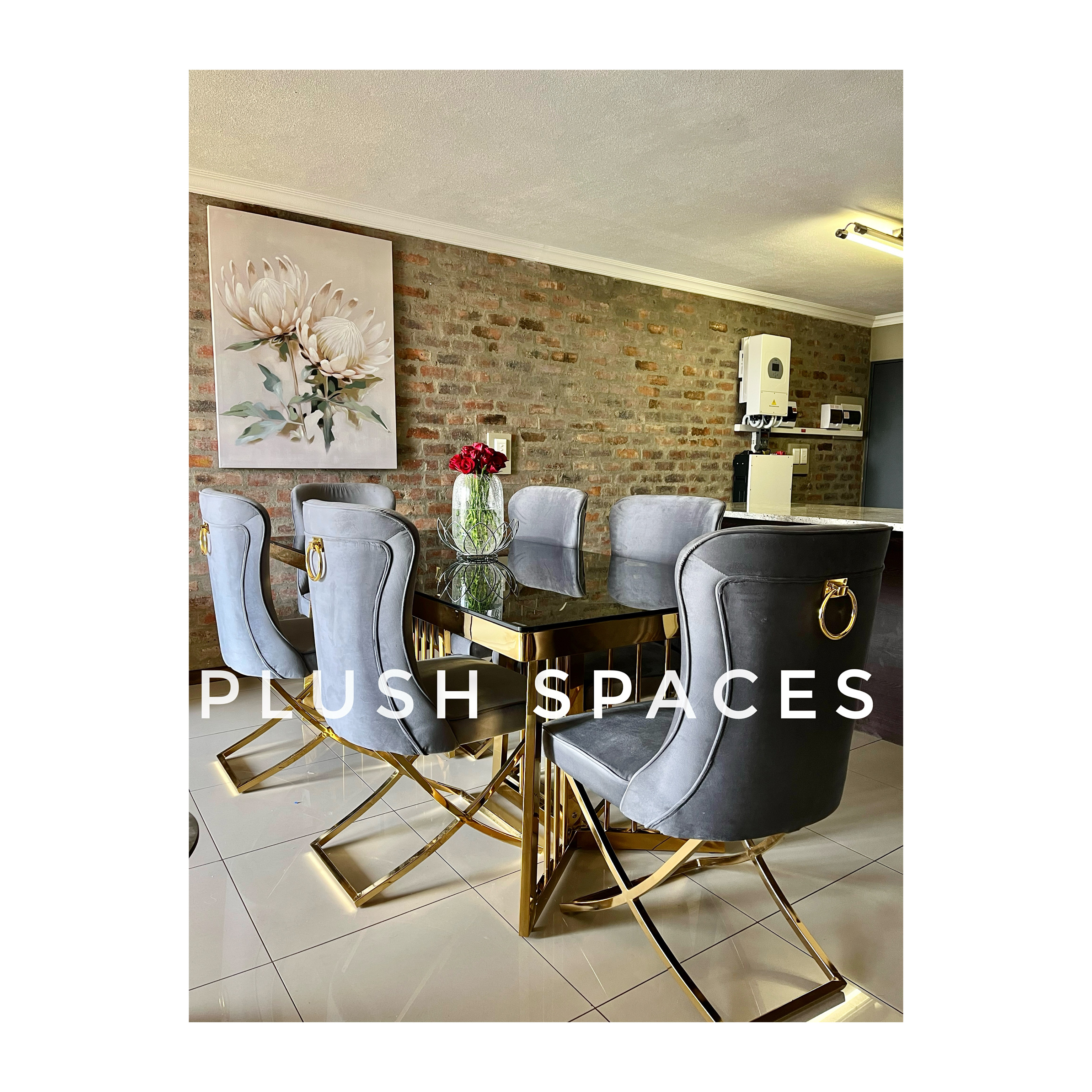 Lombardi Tempered Glass Dining Set