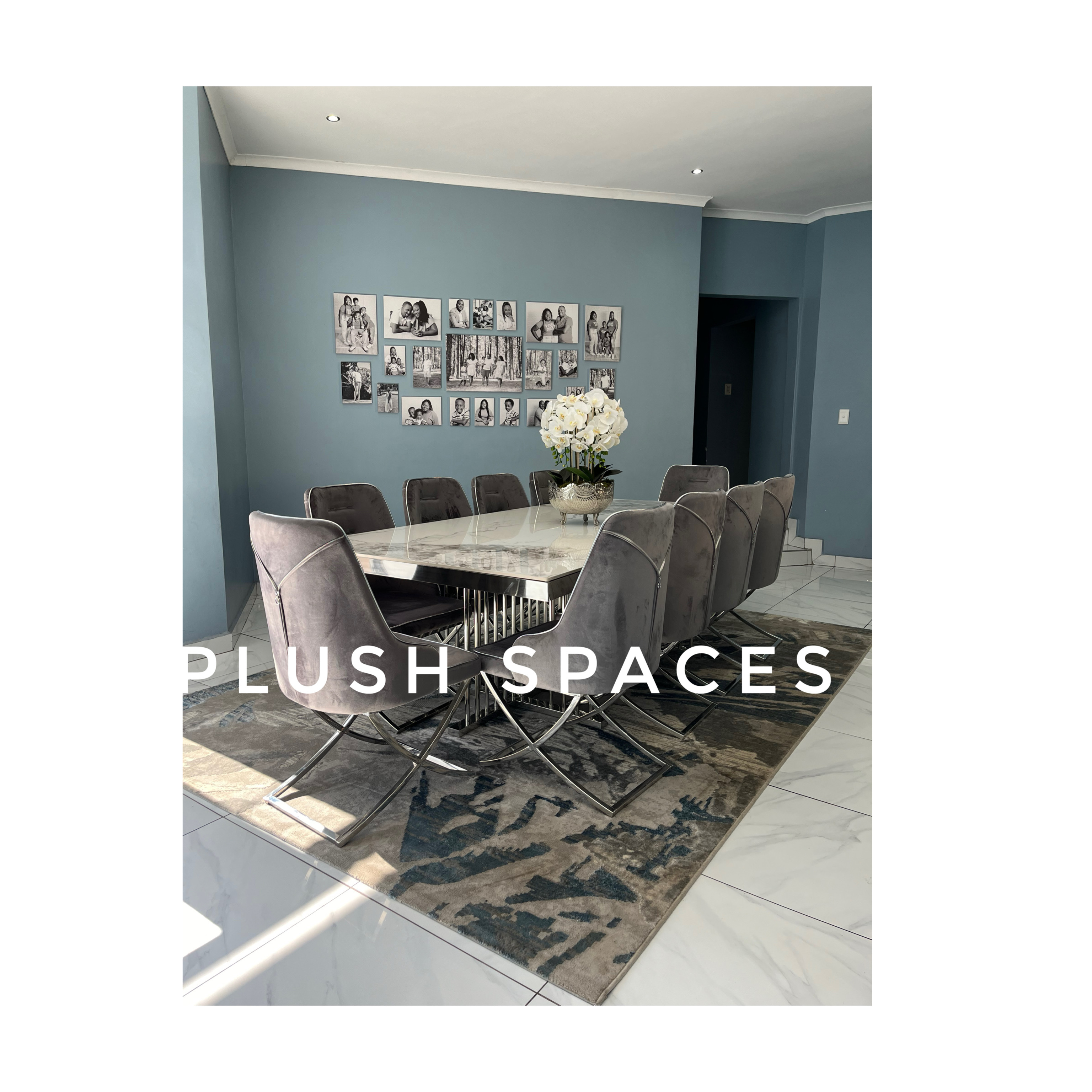 Plush Langford Stone Marble Dining Set