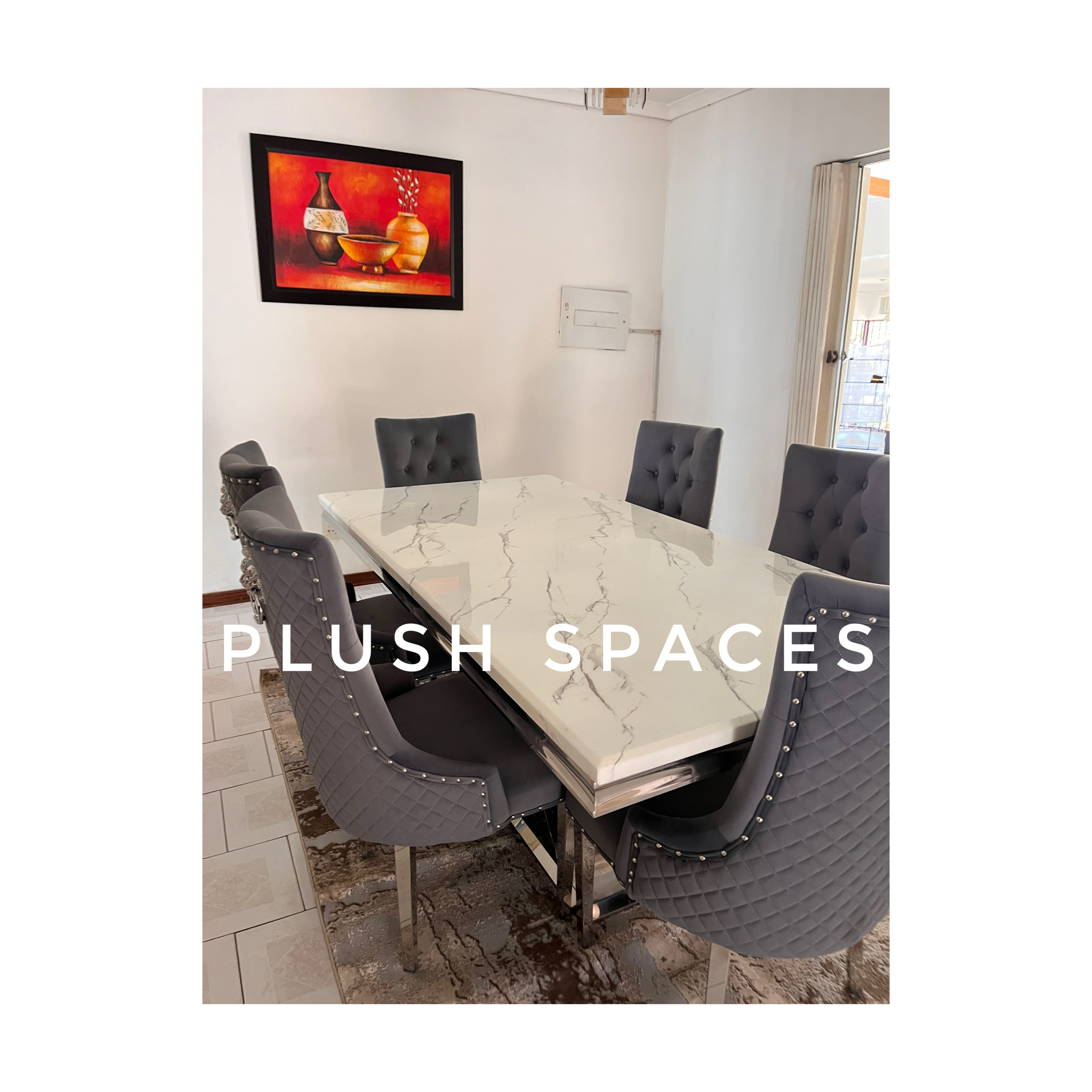 Alabaster Stone Marble Dining Set