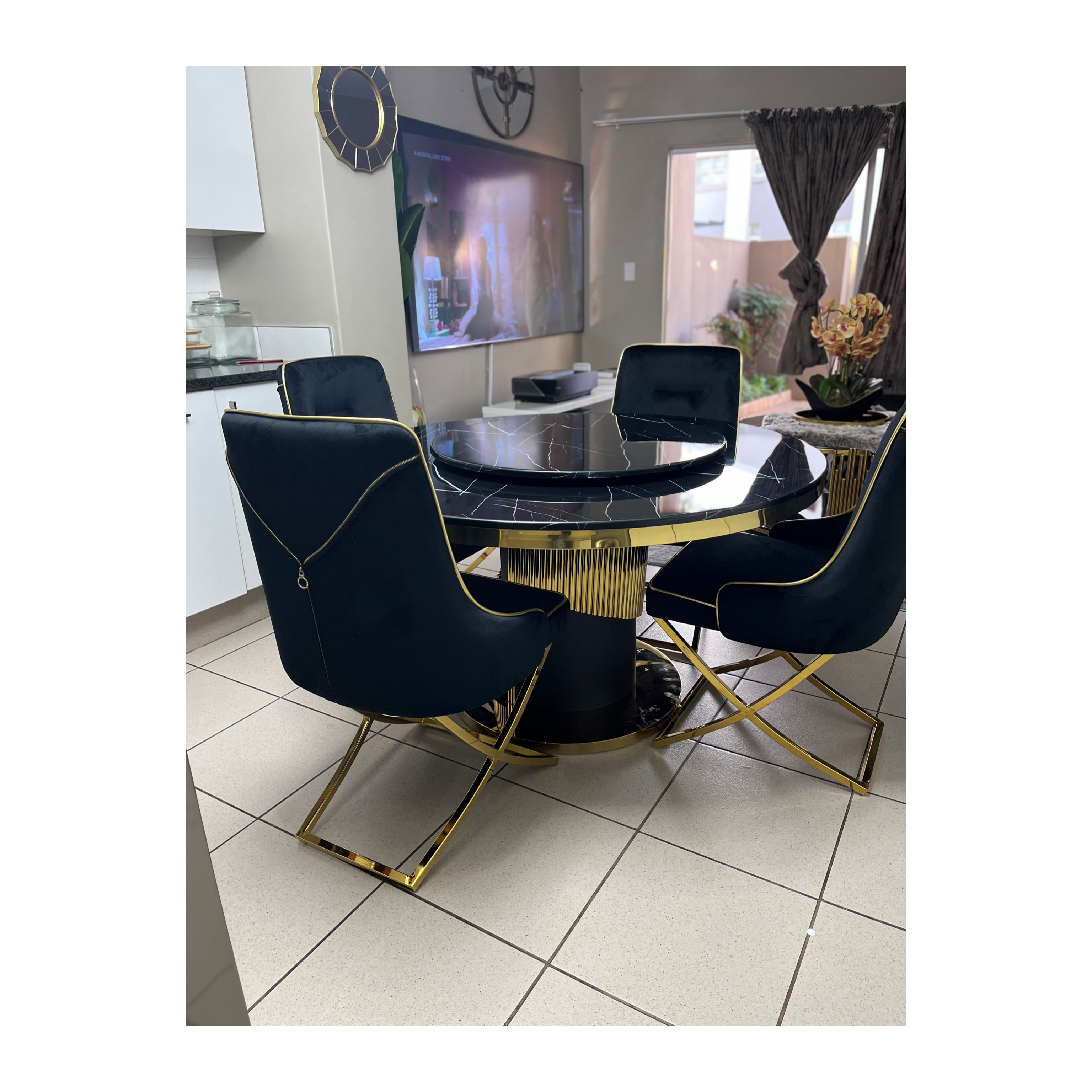 Juliet Marble Dining Set