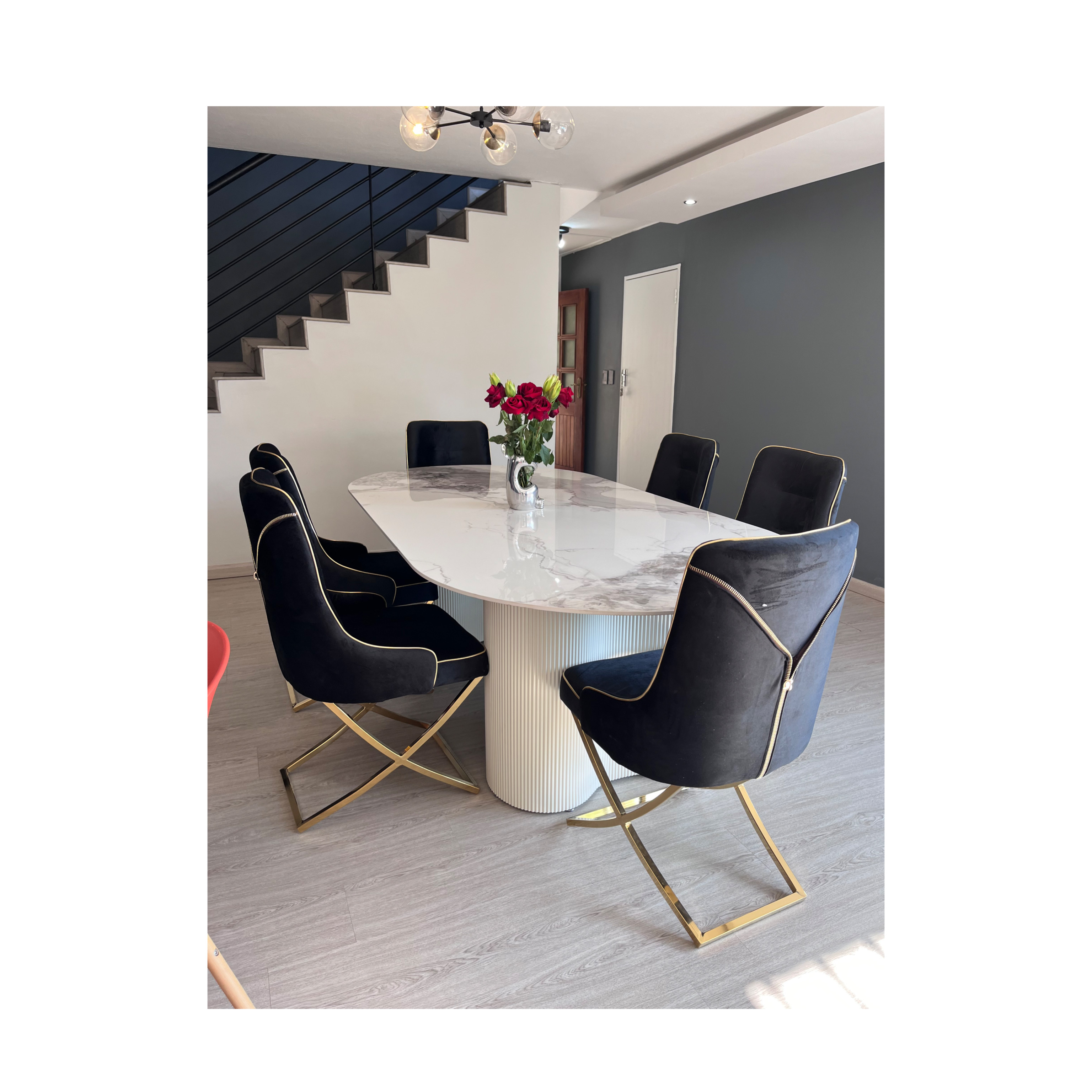 Tectonic Stone Marble Dining Set