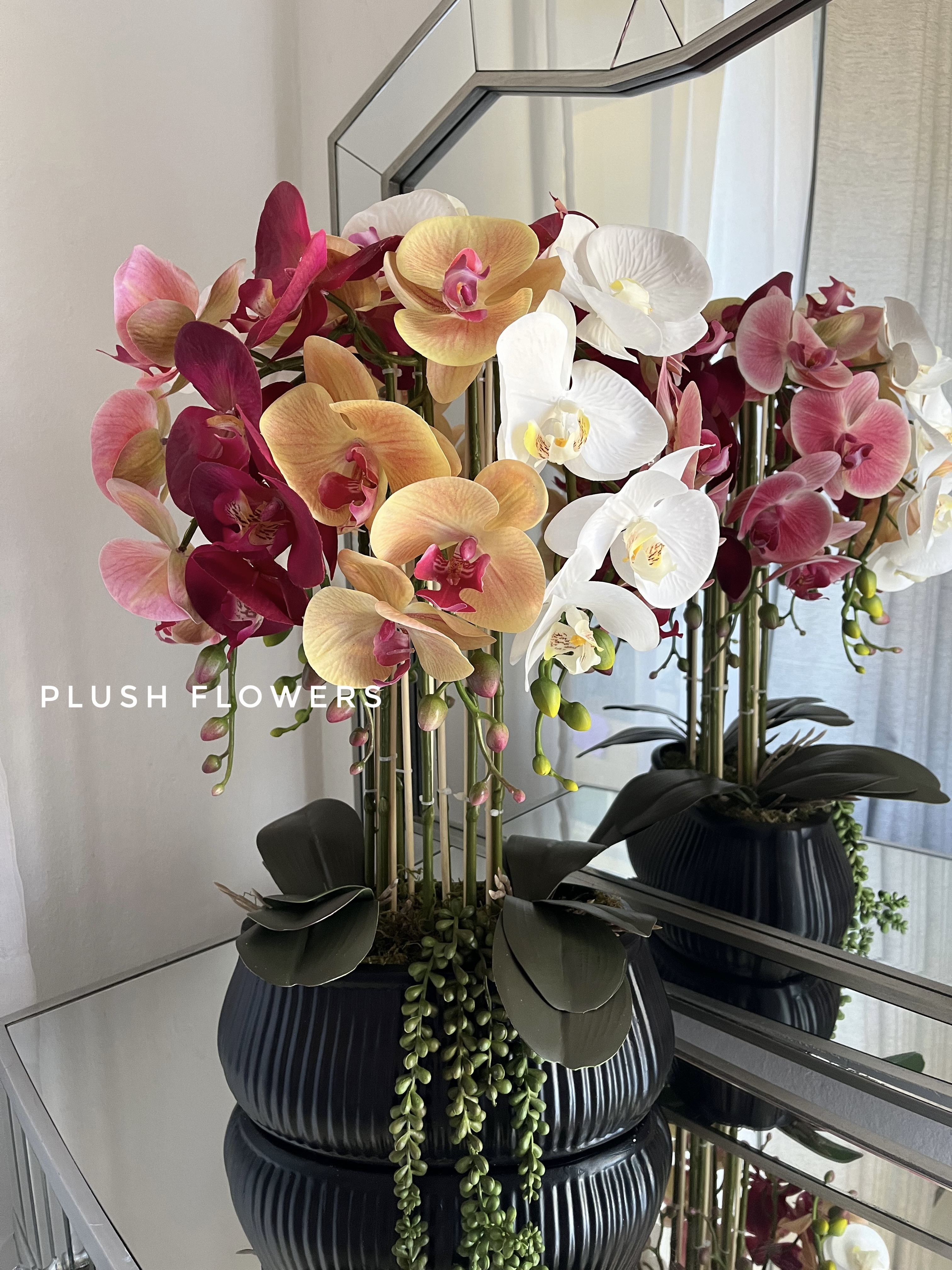 Lush Artificial Orchid Arrangement