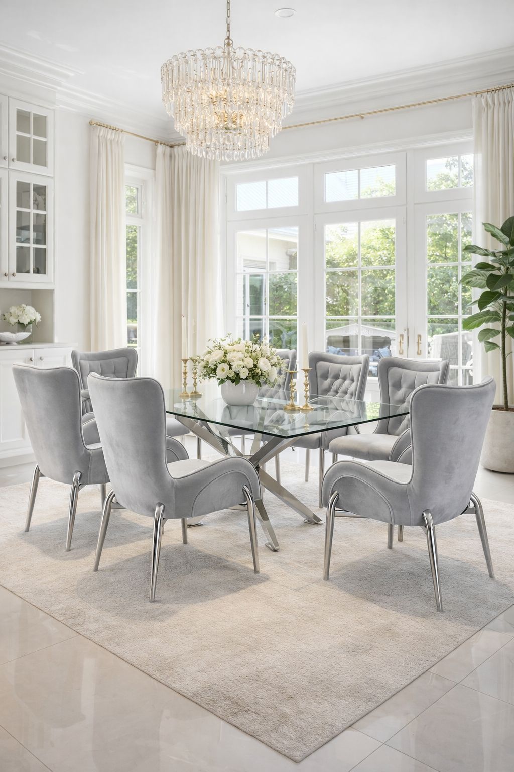 Kensington Tempered Glass Dining Set