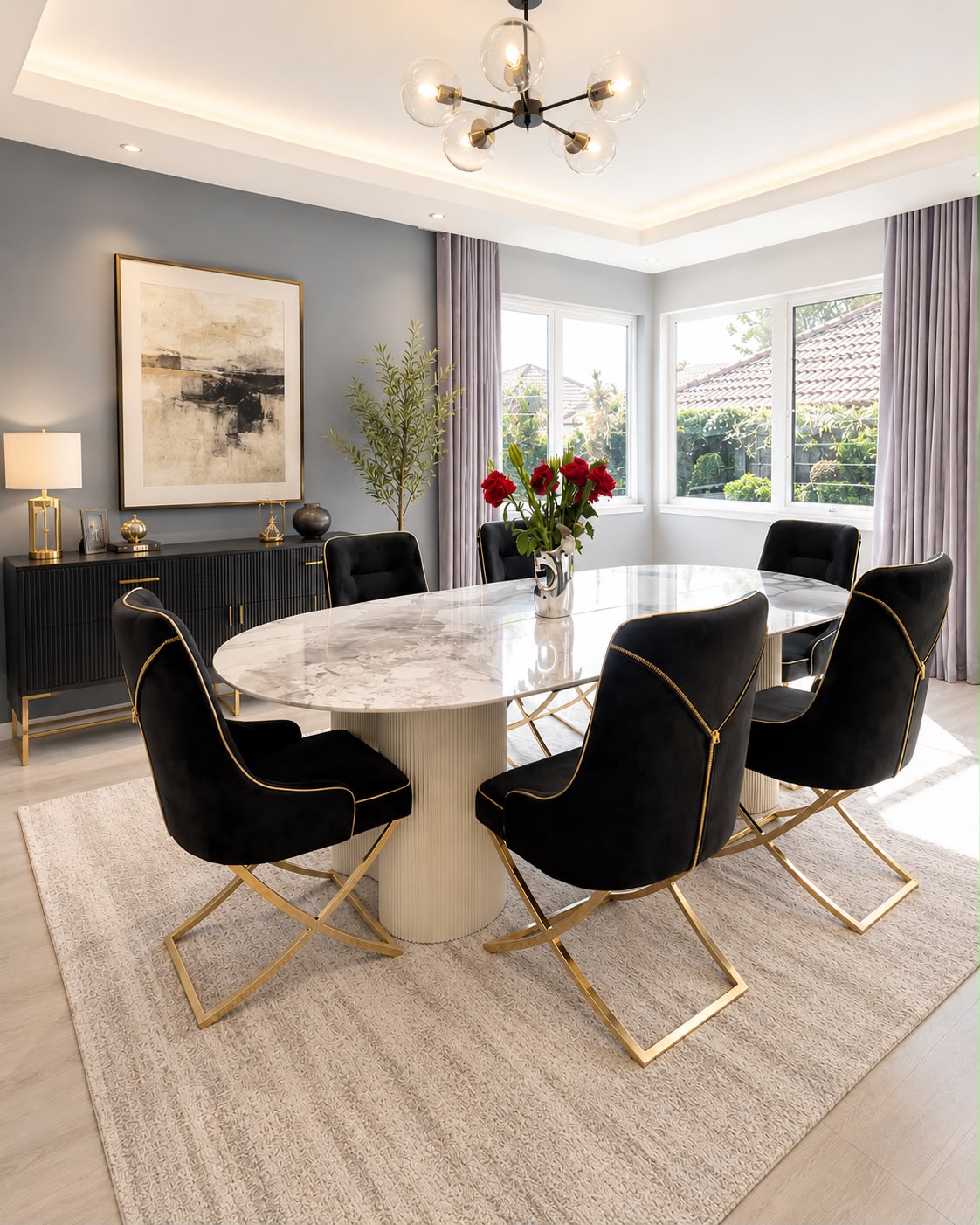 Tectonic Stone Marble Dining Set