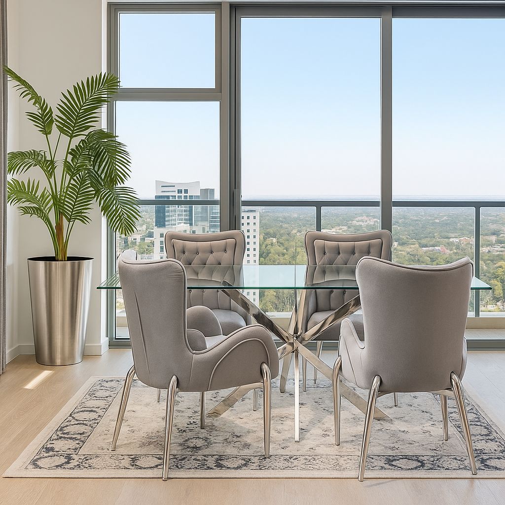 Plush Skyline Dining Set