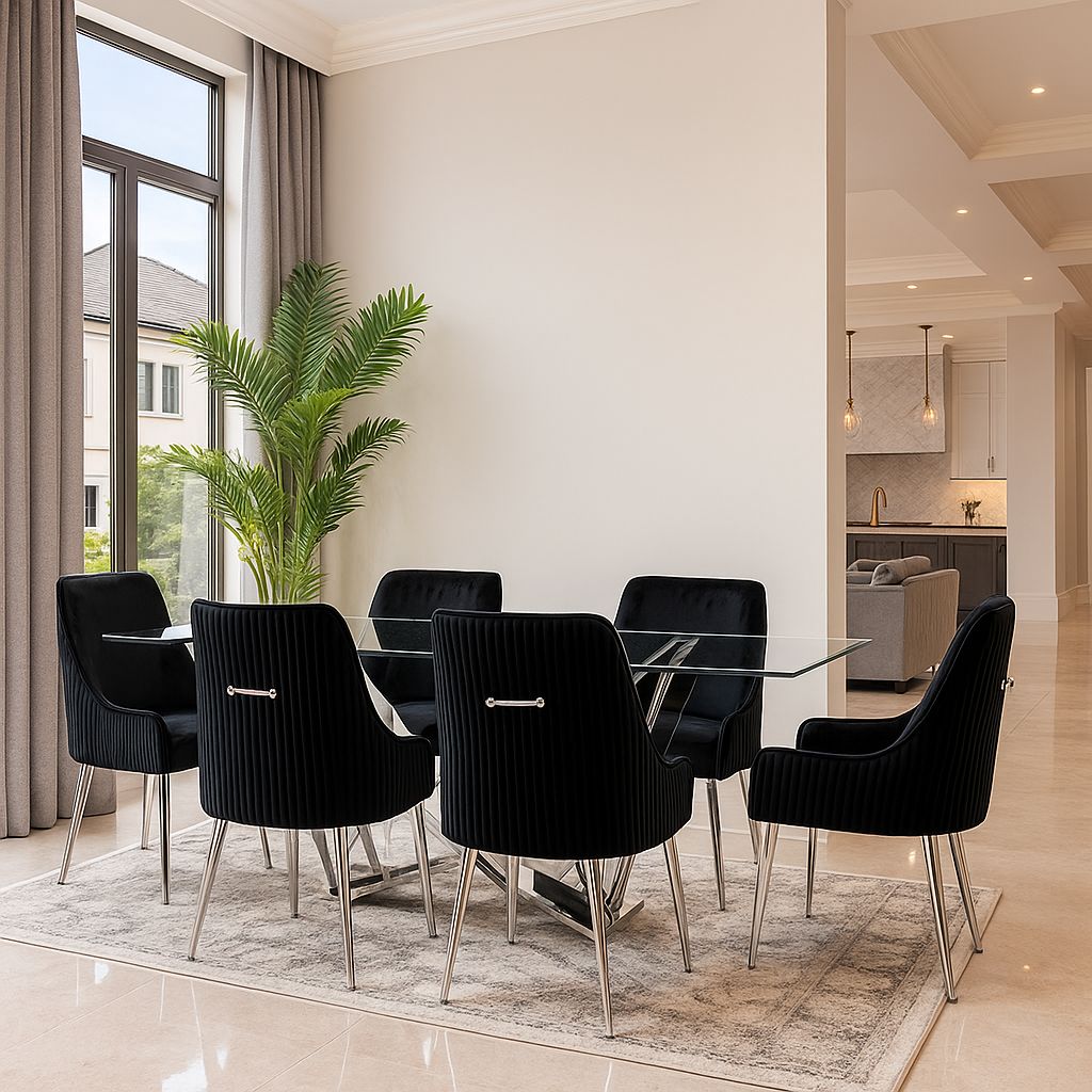 Plush Onyx Dining set