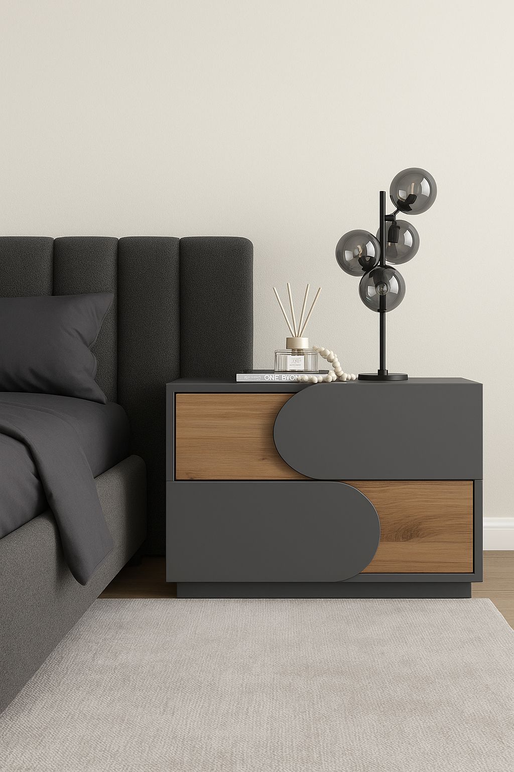 Plush 'Cobalt' Nightstand