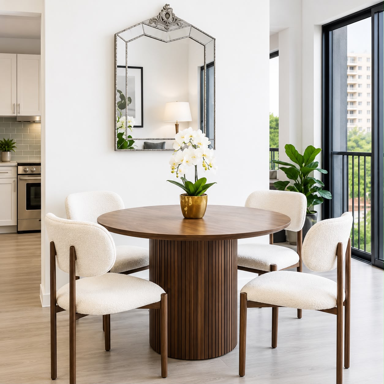 Dark Wood Dining Set