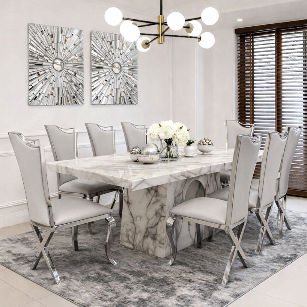 Plush Monolith Dining Table Set