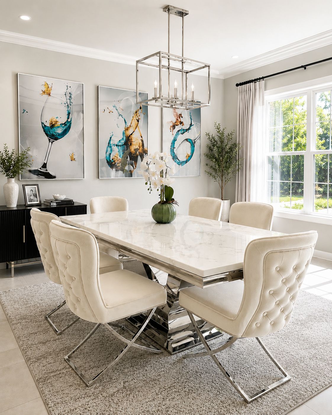Plush Sterling Luxe Dining Collection