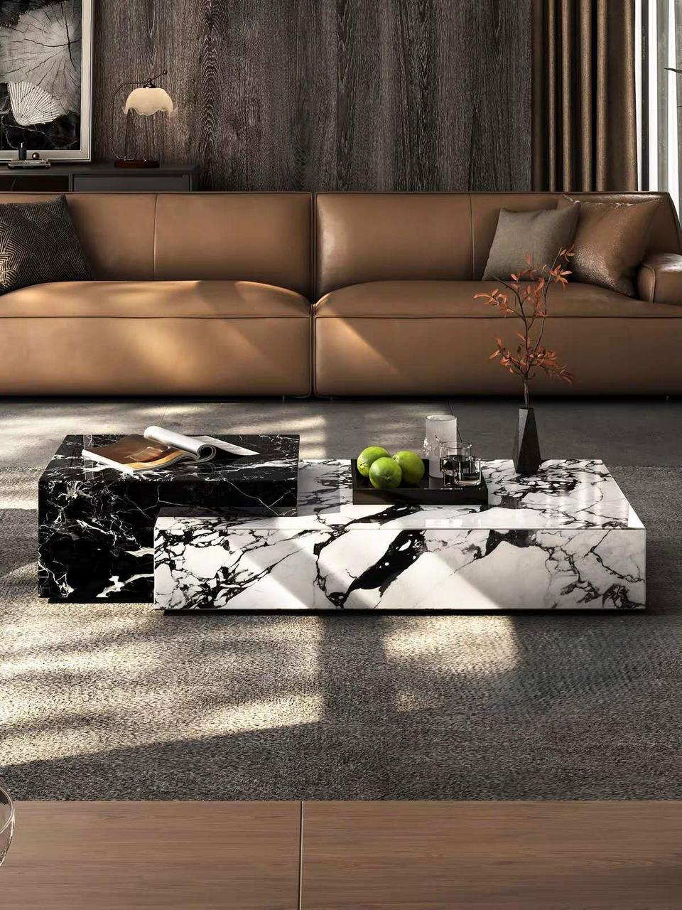 Plush “Monochrome Monolith” Coffee Table