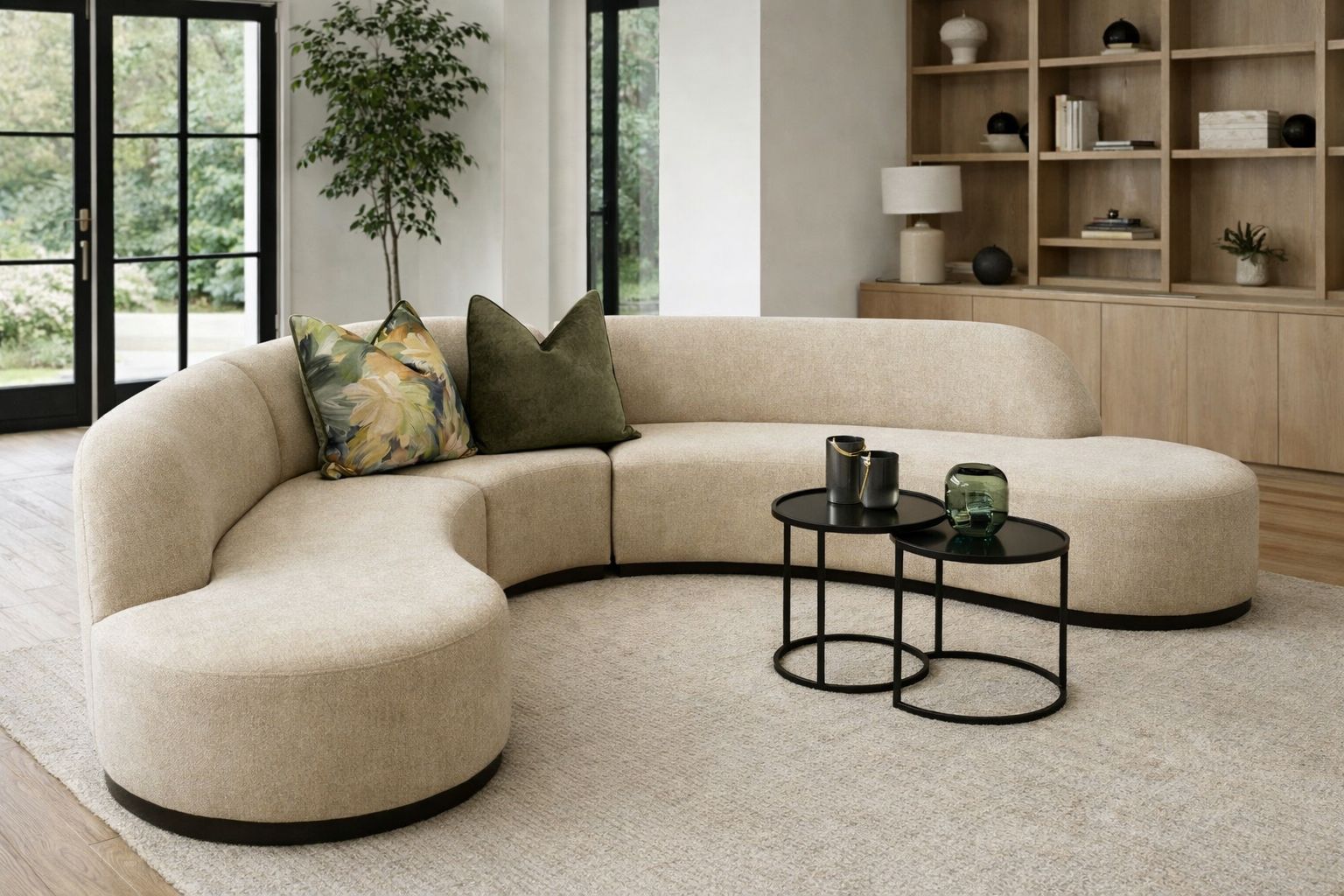 Plush “Luna Serpentine” Sofa