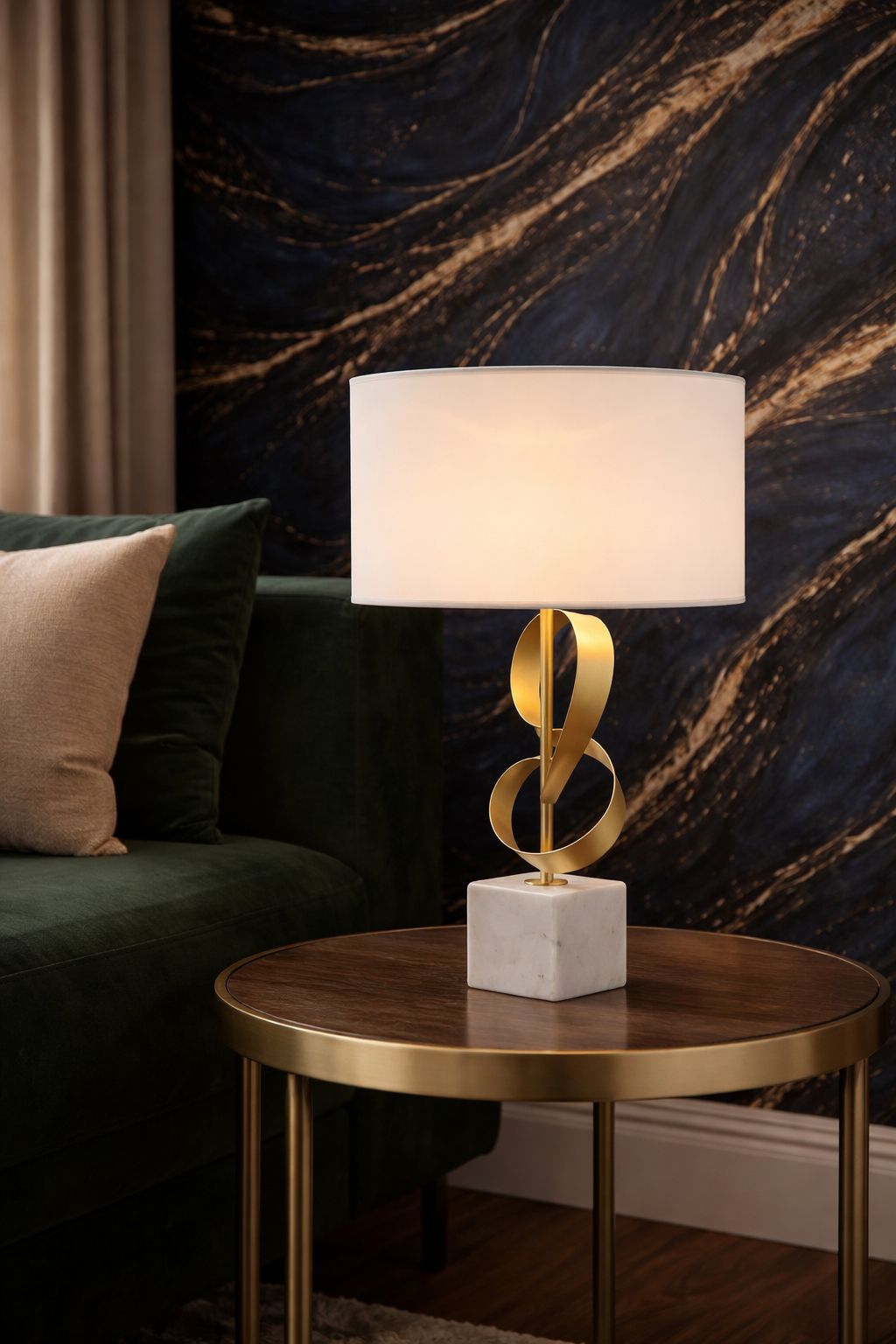 Plush “Ribbon”  Table Lamp