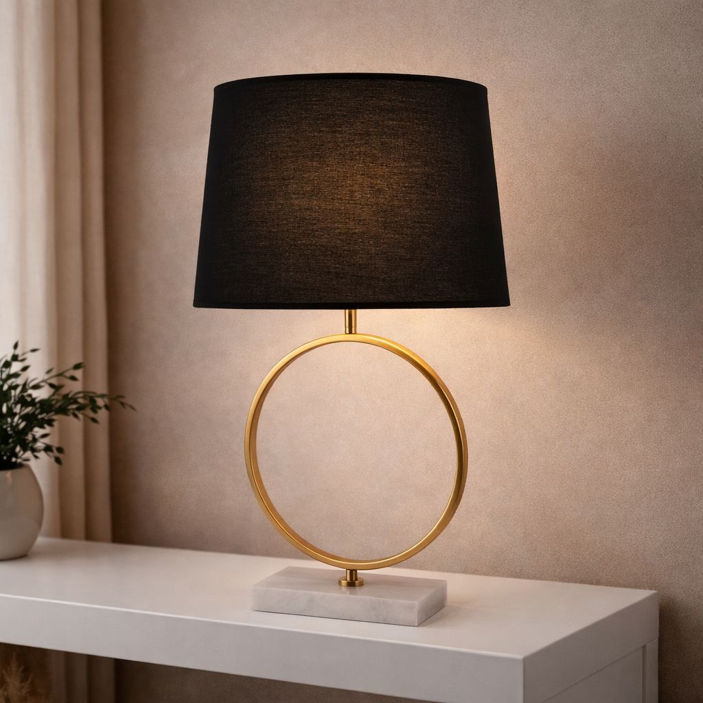 Plush “Eclipse Table” Lamp