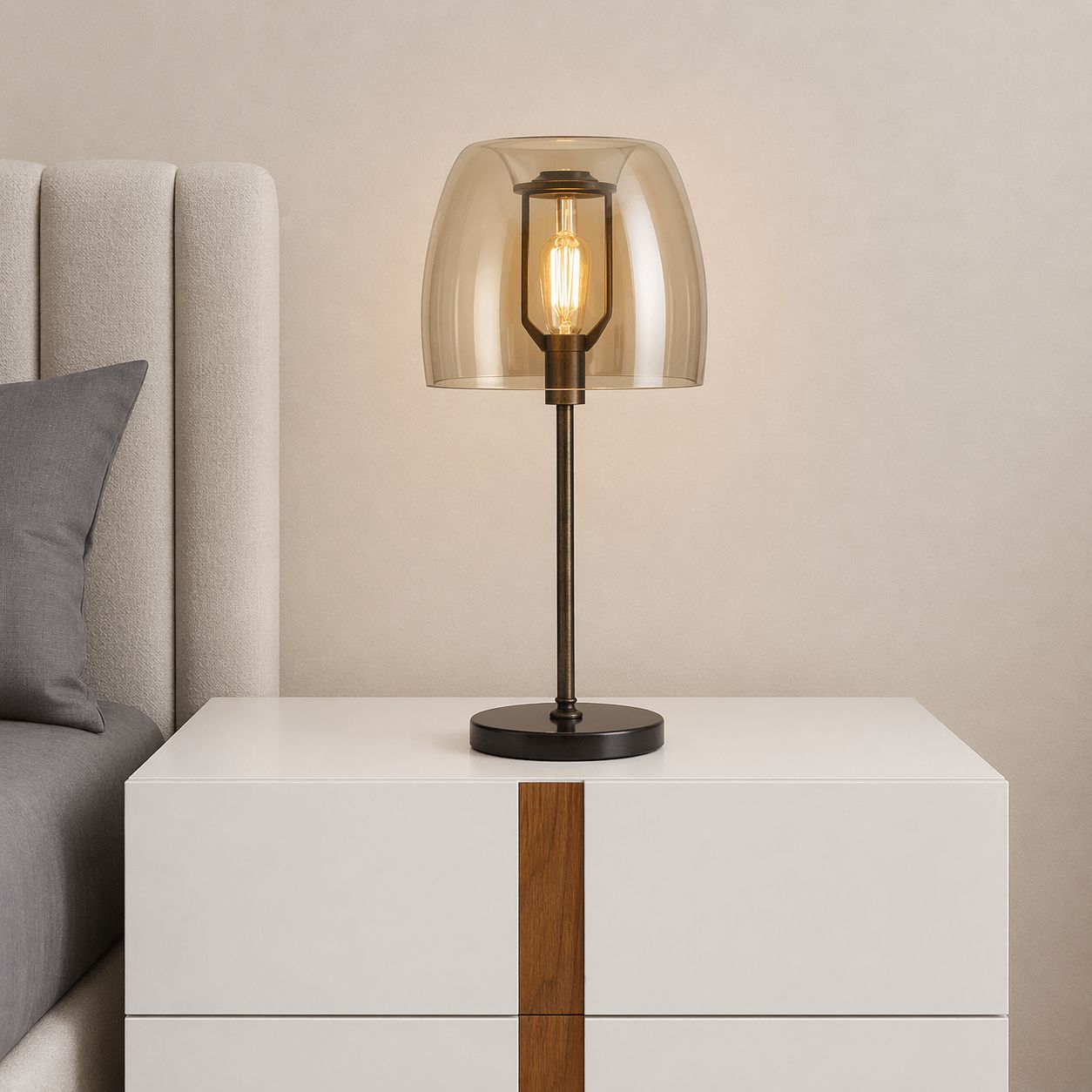 Plush “Amber Solace” Lamp