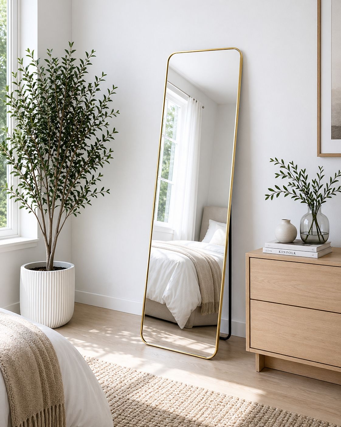 Plush “Gilded Morning” Mirror