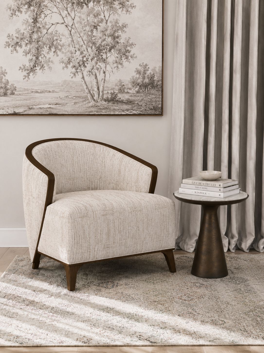 Plush Clara Armchair & The Jude Side Table