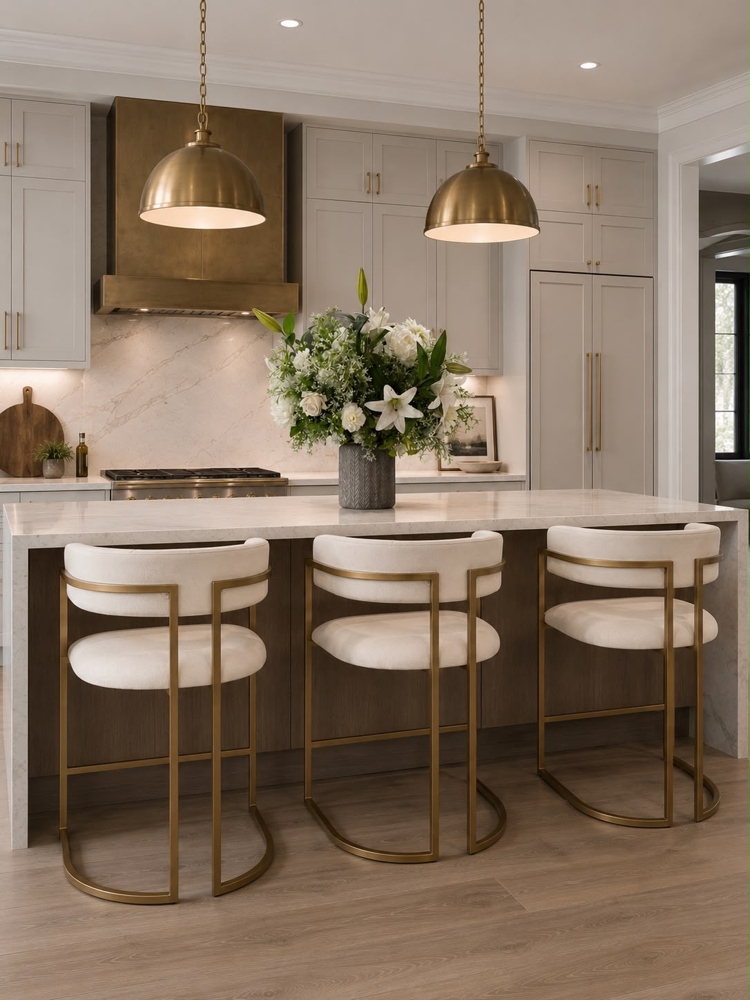 Plush Aureli Counter Stool