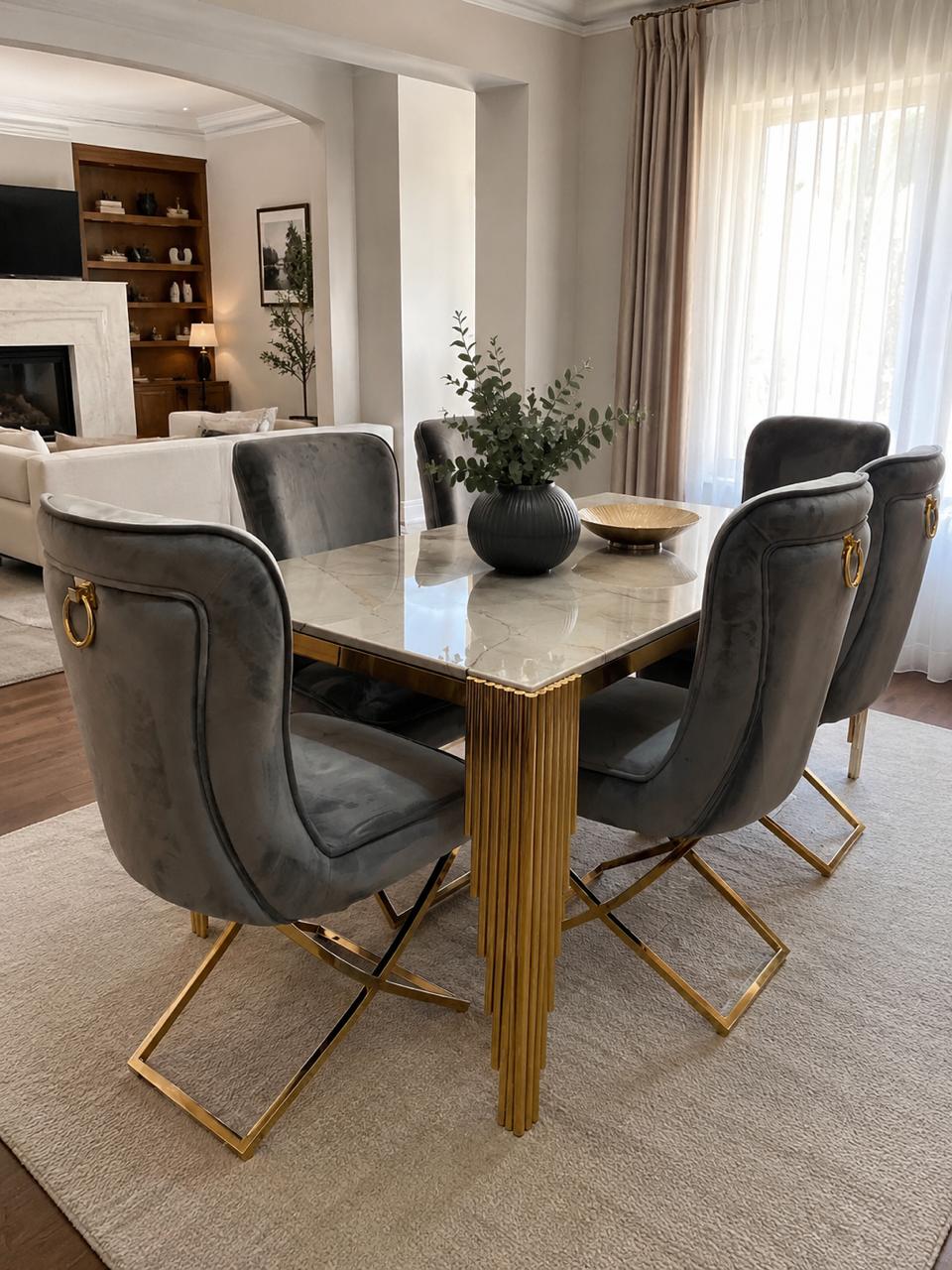 Petra Stone Marble Dining Set