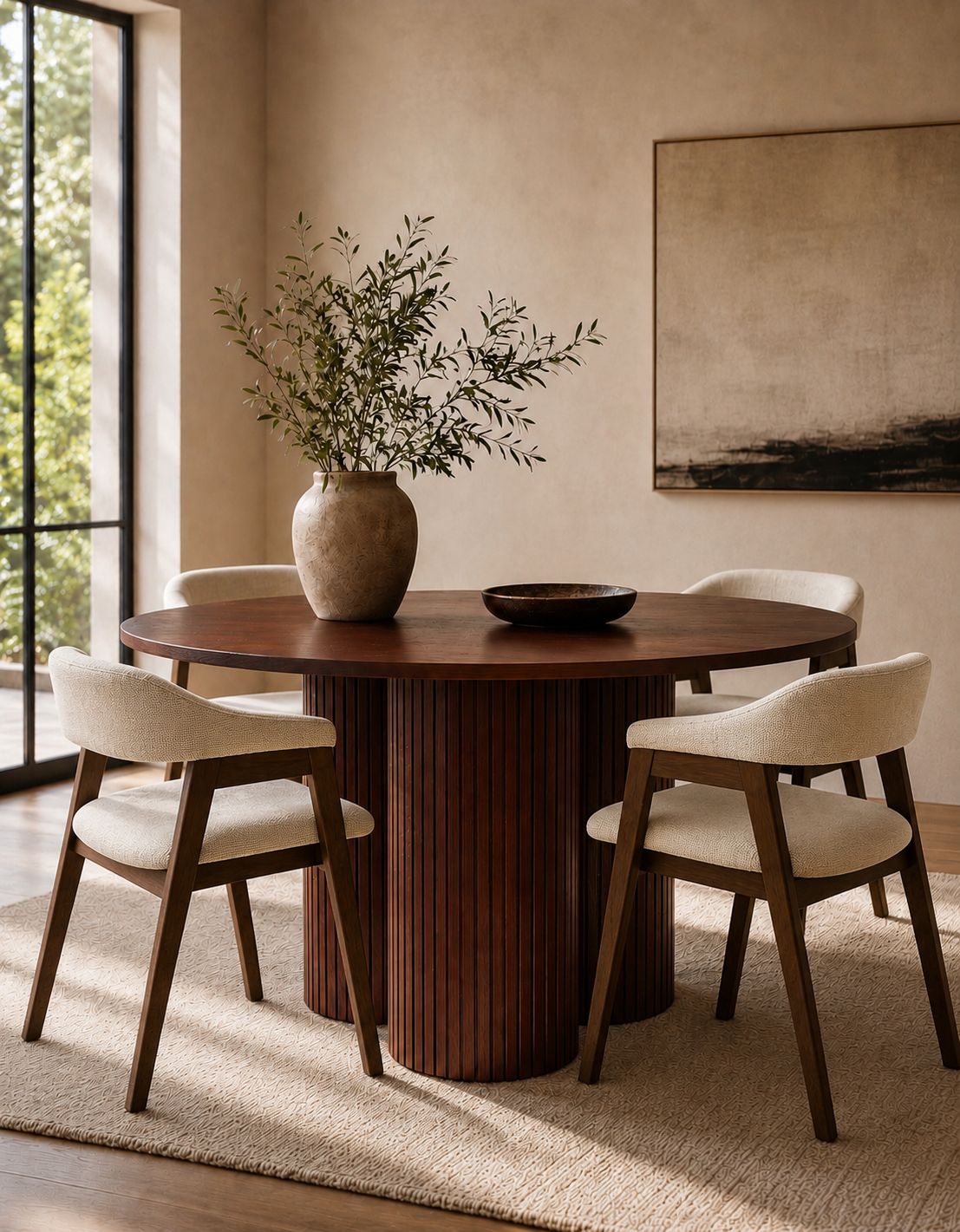 Plush Solis Fluted Dining Set