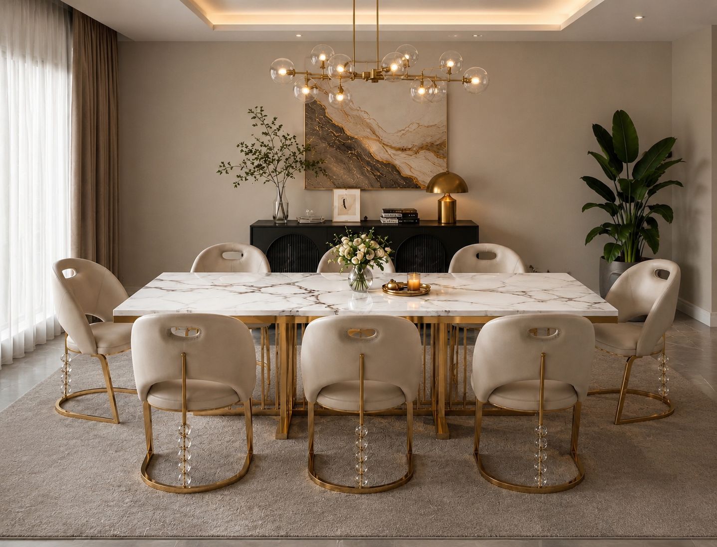 Plush Aurum Grand Dining Ensemble