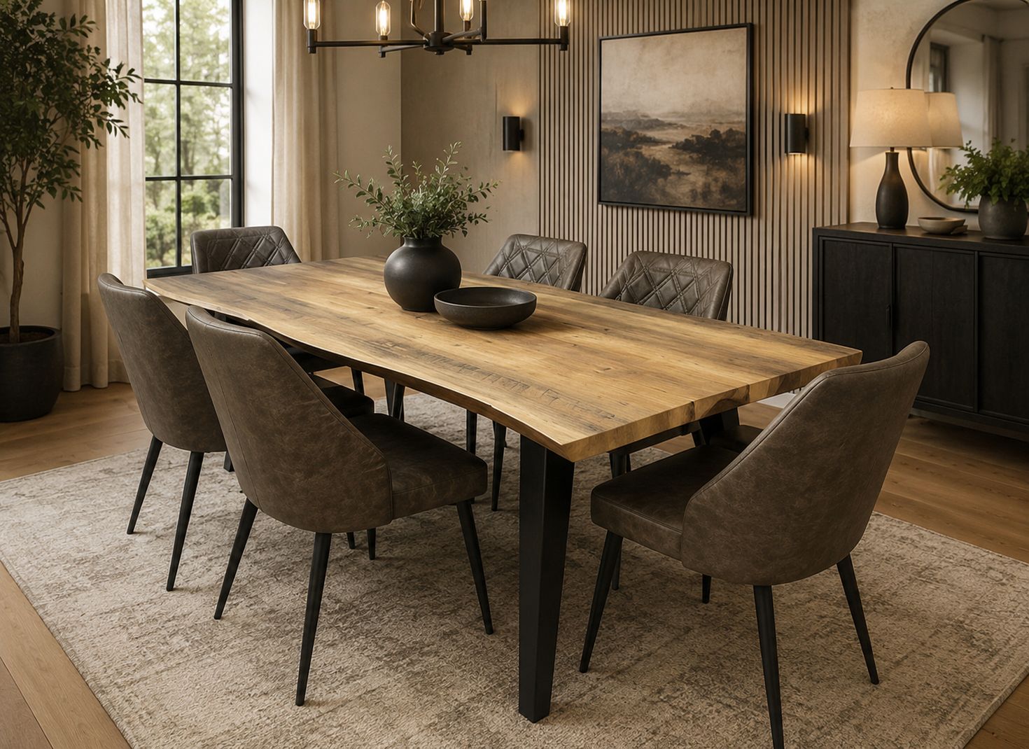 Plush Amber & Ash Dining Collection