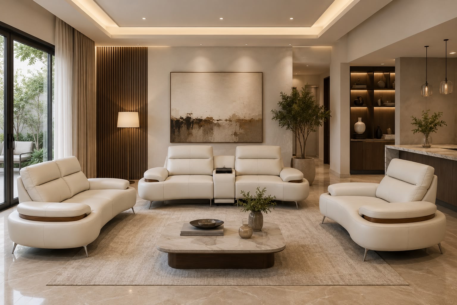 Plush Serene Leather Suite