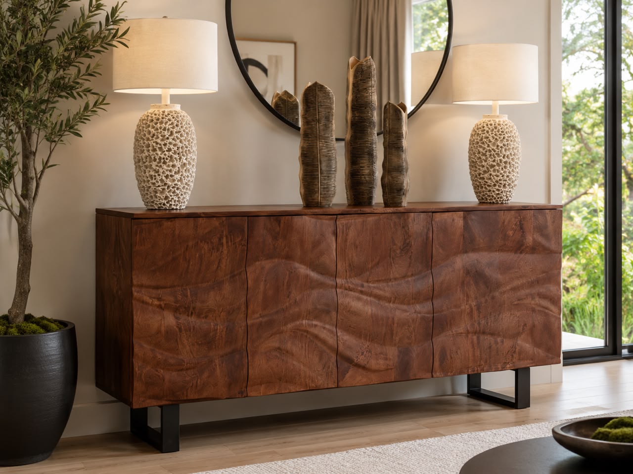 Plush Undulation Credenza
