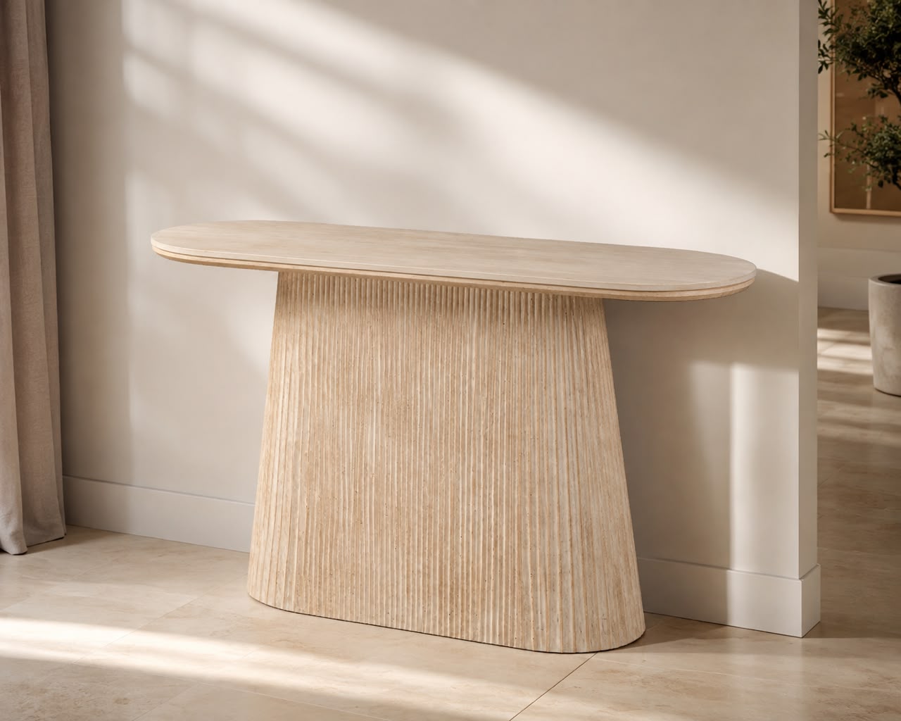 Plush Solis Fluted Console Table