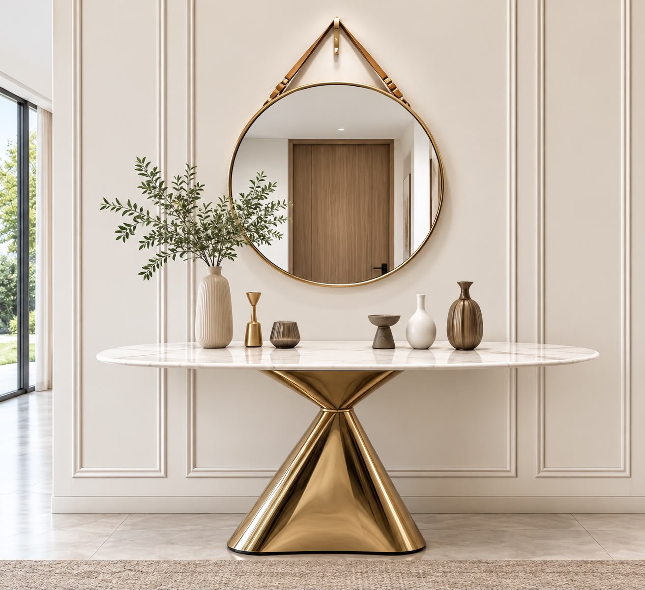 Plush Hourglass Statement Console